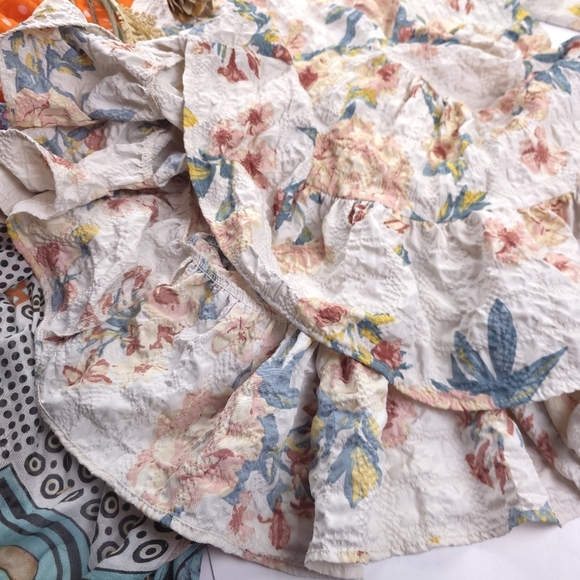 New Zara Floral Dress in Pastel Grey and Pink Sz S - Picture 8 of 14